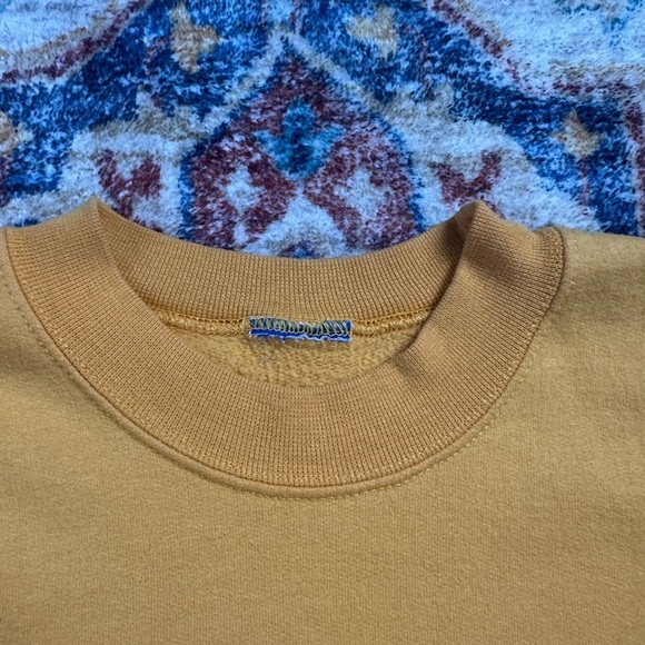 Vintage Champion Yellow Blank Crewneck Large - Picture 3 of 6